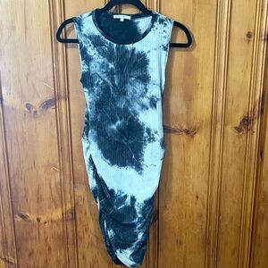 Antistar Tie-Dye Sleeveless Dress - Form fitting - Rouching on Side - Size Small
